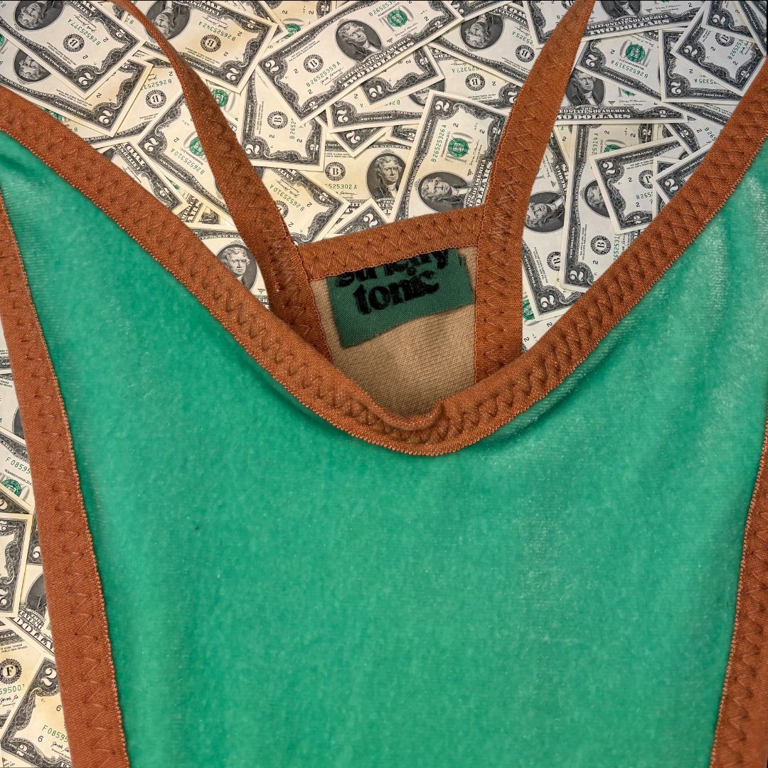 Beige On Seafoam Velvet x StrictlyTonic Bikini