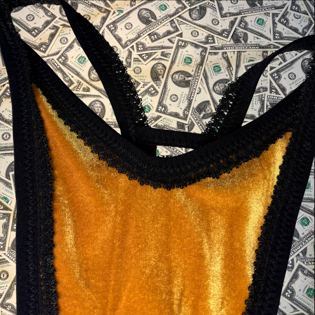 Black Lace Black On Gold Velvet x StrictlyTonic Bikini