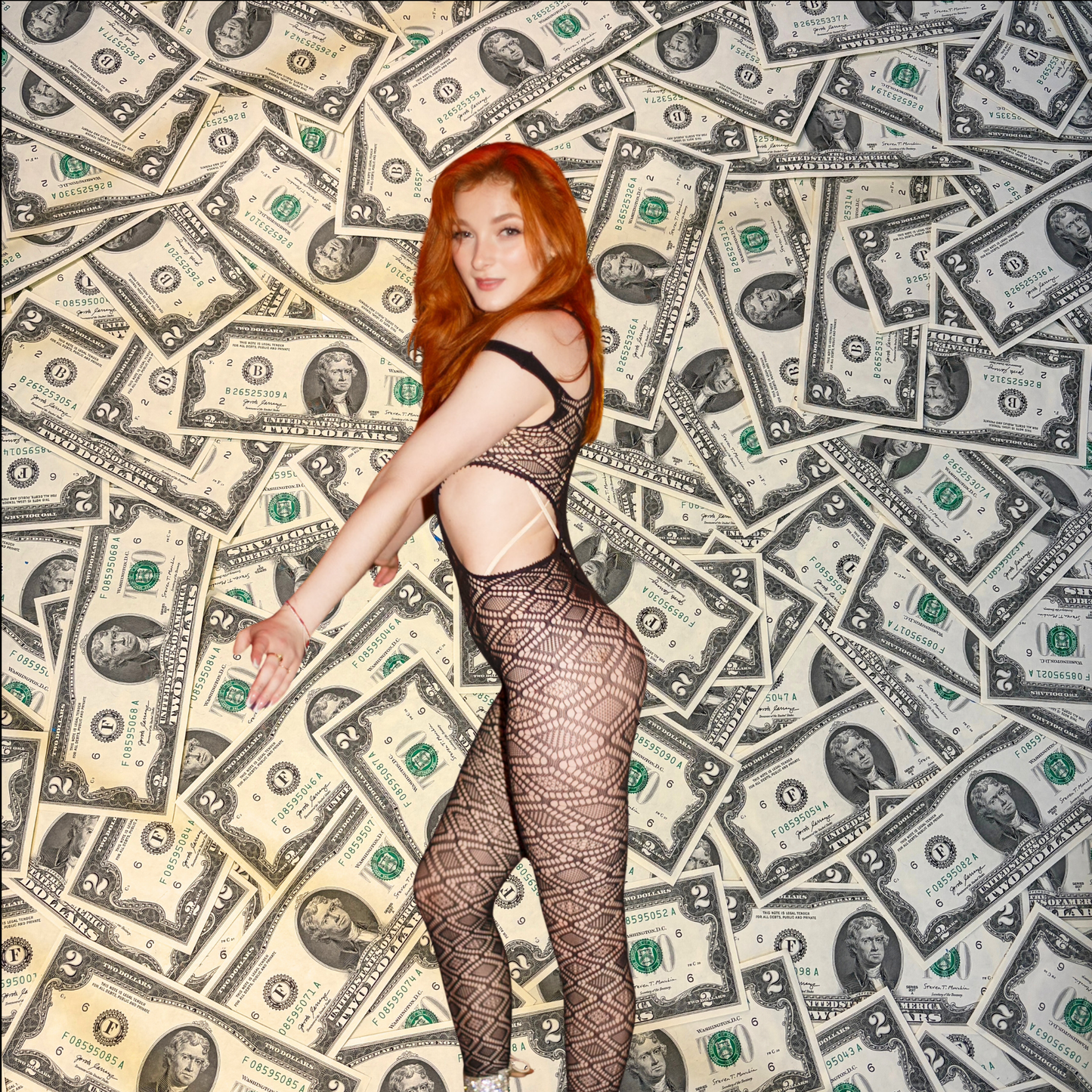 Diamond Girl Fishnet Crotchless Bodystocking