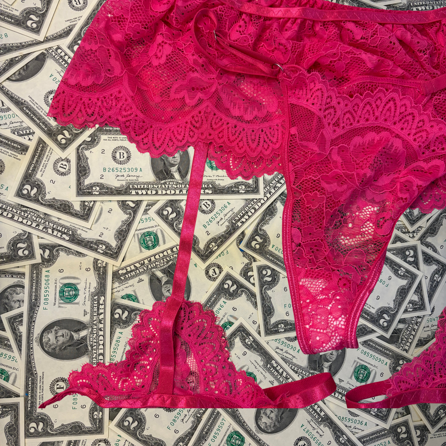 Flirty Girl Hot Pink Skirt Set