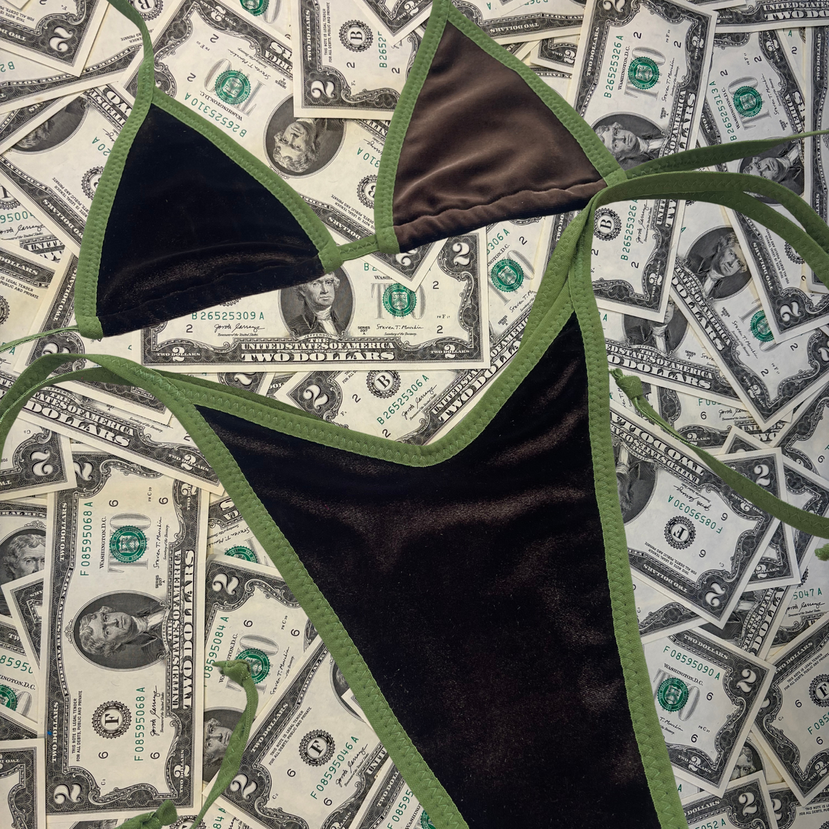 Olive On Brown Velvet x StrictlyTonic Bikini