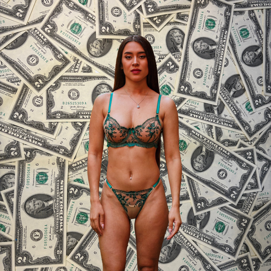 Mary Green Lace Lingerie Set