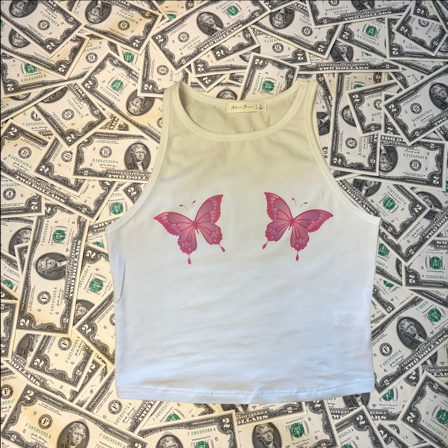 Butterfly Halter Neck Crop Top