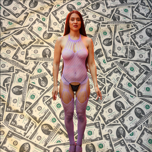 Lavender Love Fishnet Bodystocking