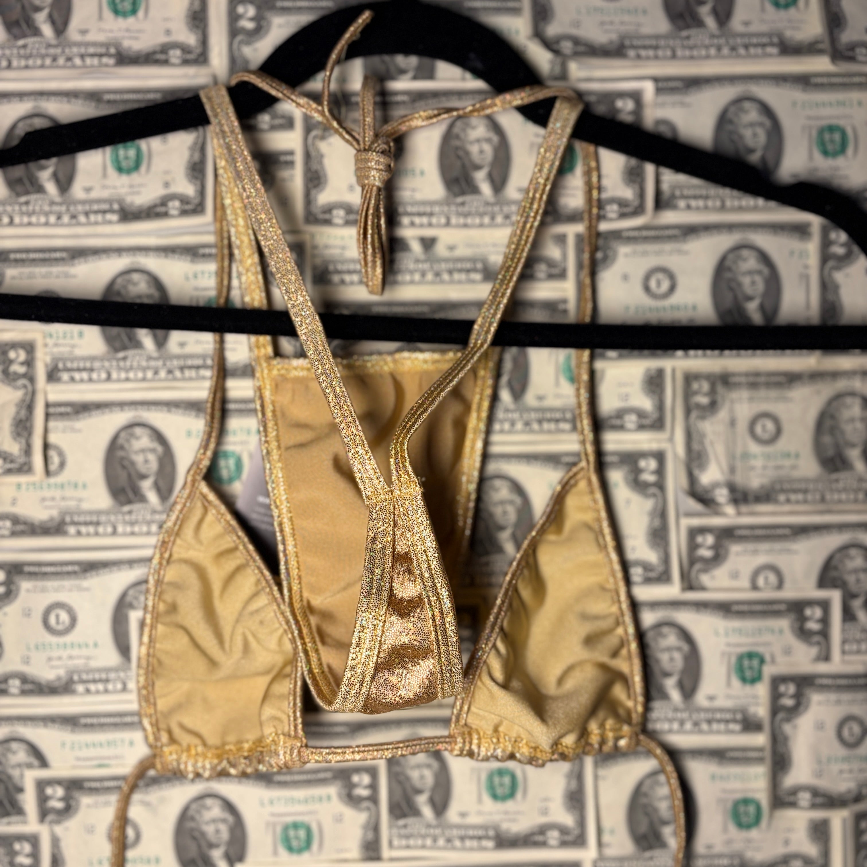 Iridescent Thong Bikini Set