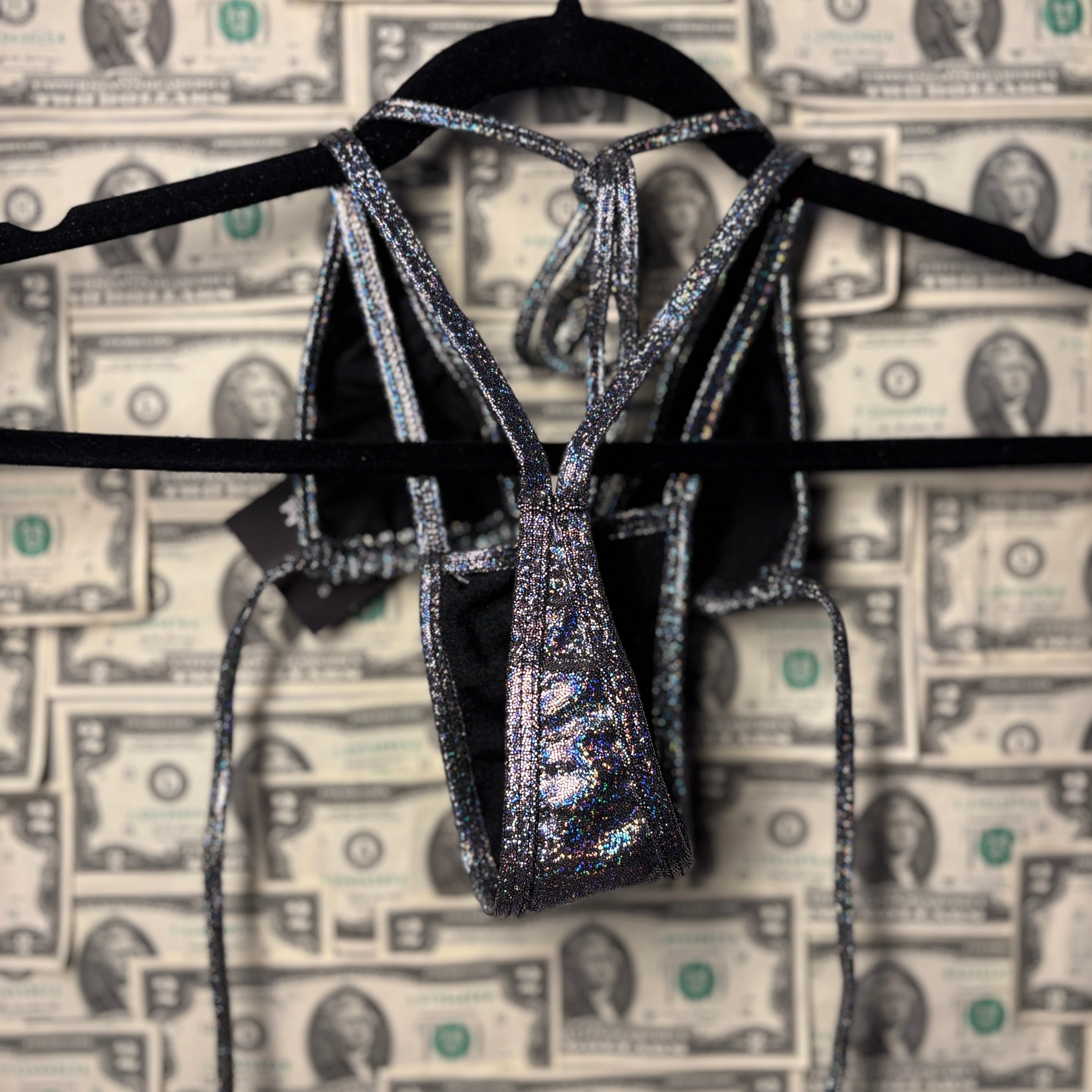 Iridescent Thong Bikini Set