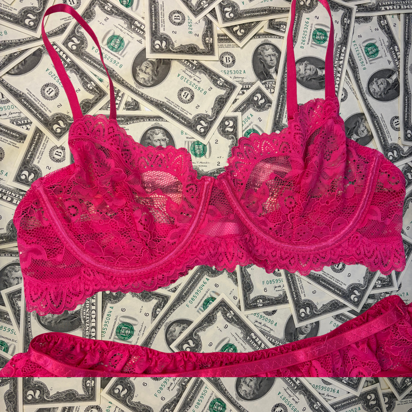 Flirty Girl Hot Pink Skirt Set