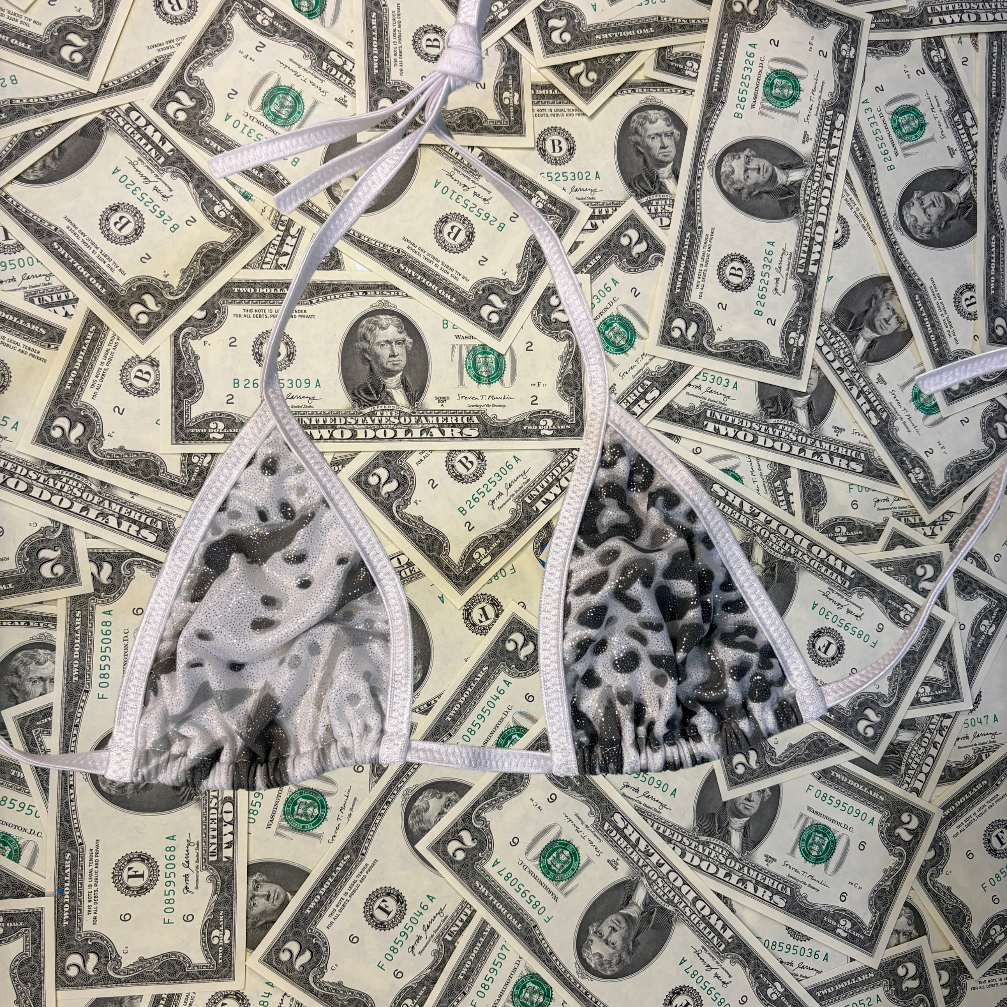 Grey Leopard Slingshot Bikini Set