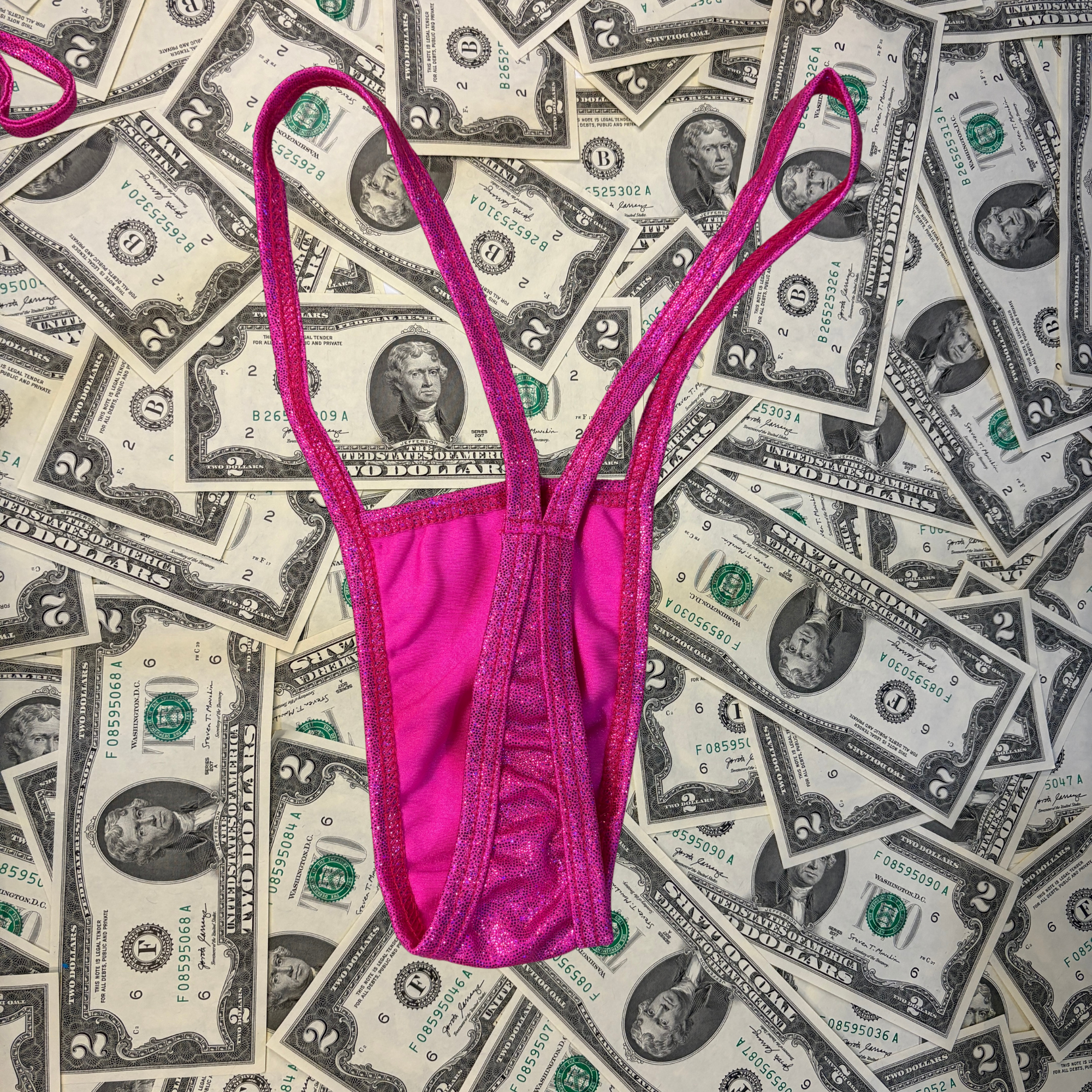 Iridescent Metallic Thong Bikini Set