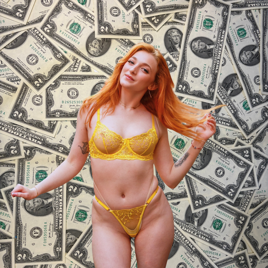 Sandra Yellow Lace Lingerie Set