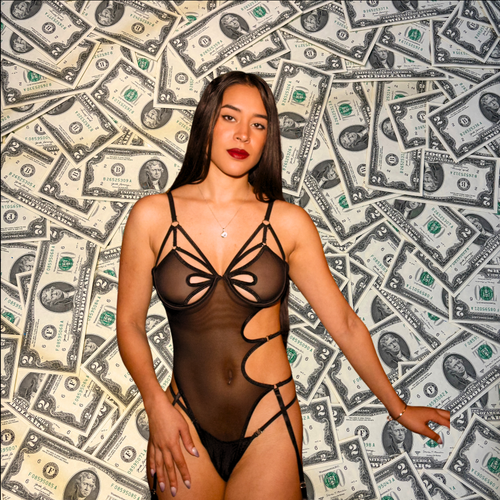 Noir Black Mesh Strappy Teddy