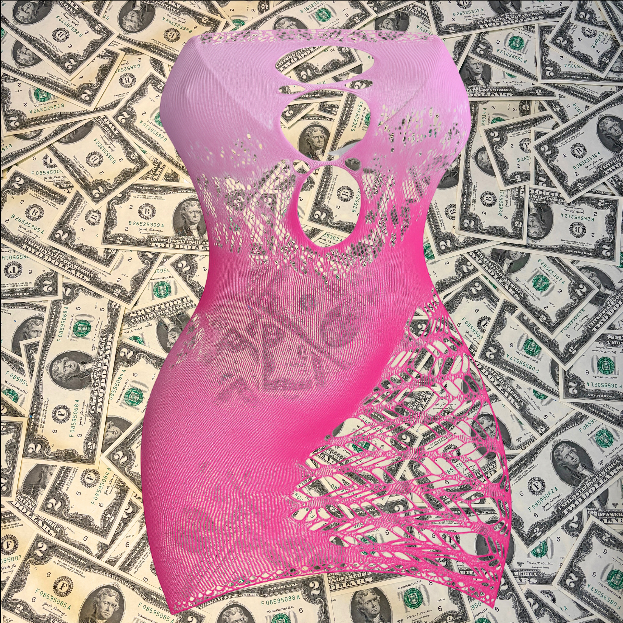 Ombre Fishnet Club Hottie Dress