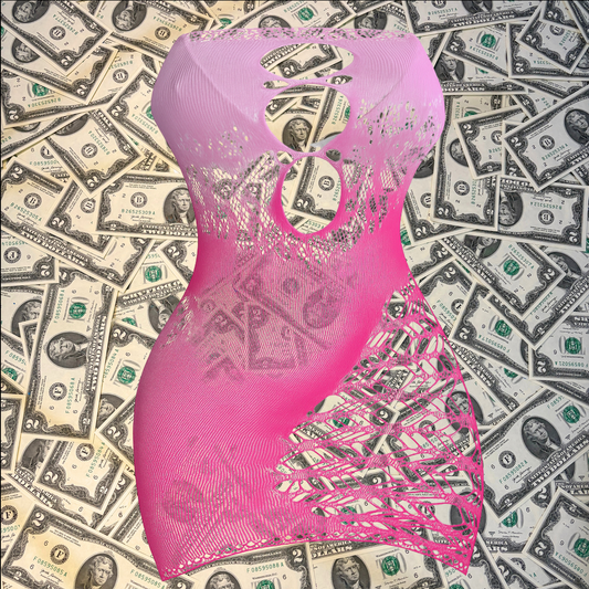 Ombre Fishnet Club Hottie Dress