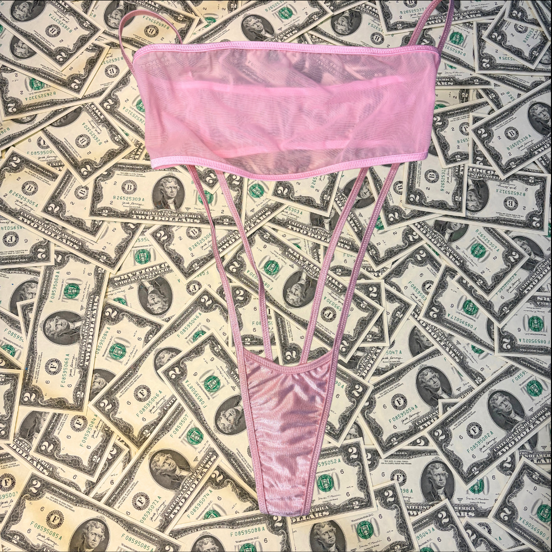 Light Pink Mesh Slingshot Set