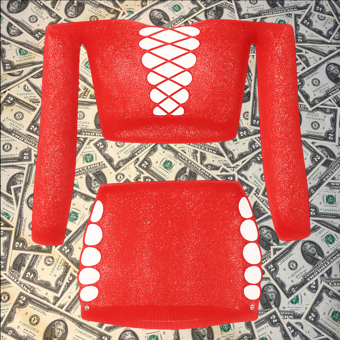 Lauren Fishnet Long-Sleeve Skirt Set