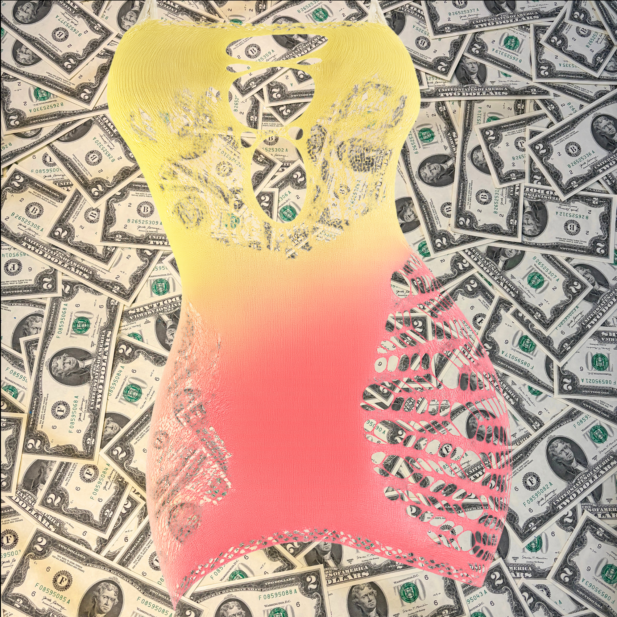 Ombre Fishnet Club Hottie Dress